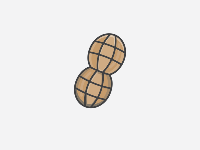 My Month in Icons: Day 19 -- Peanut Cluster Day, I Guess 30 day challenge 30 days of animation animation food and drink gif highlight humor icon iconography illustration linear shadow vector