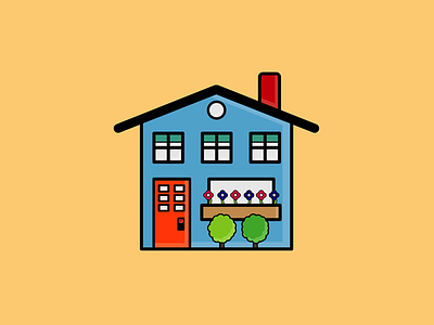 My Month In Icons: Day 26 -- Welcome Home 30 day challenge highlight home house house icon icon iconography illustration linear shadow vector