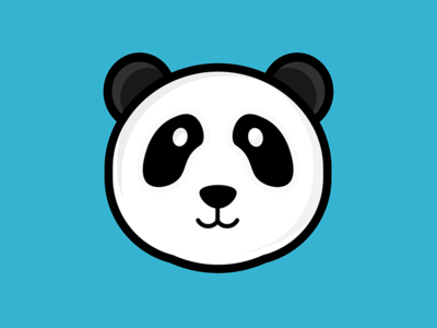 My Month In Icons: Day 27 -- Panda! 30 day challenge animals highlight icon iconography illustration linear panda panda bear shadow vector