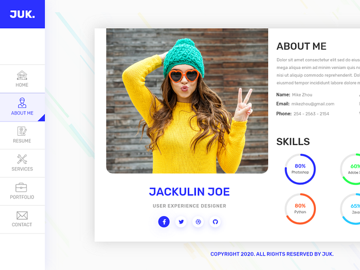 CV/ Resume/ Portfolio UI Kits by Mostofa on Dribbble