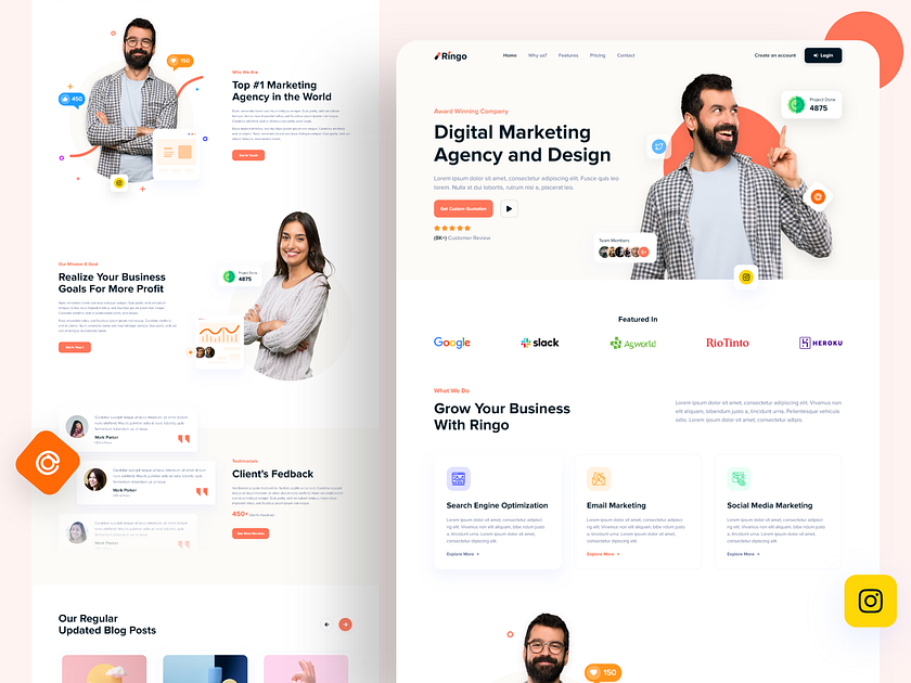 Digital Marketing Agency III by Mostofa on Dribbble