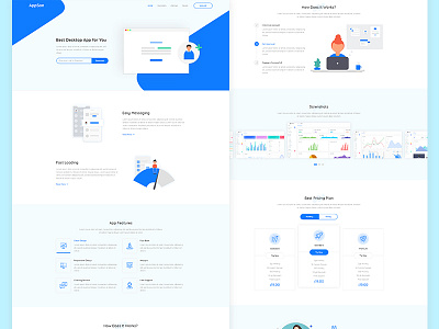 App Landing Page (Freebie) by Mostofa on Dribbble