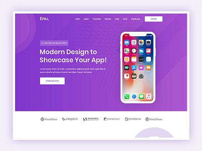 App Landing Page agency app app landing page bootstrap business creative html5 landing page marketing portfolio product saas seo software startup technology