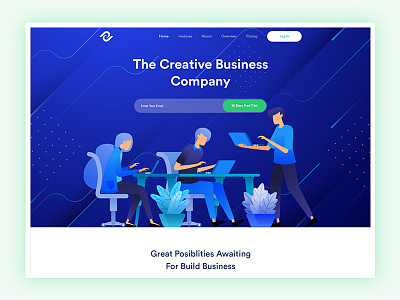 Creative Agency Website Exploration agency business clean creative design illustration landing page modern saas startup typography ui ux vector