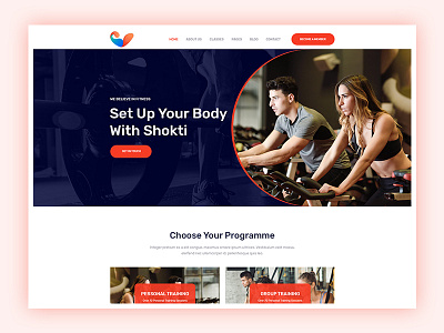 Fitness and Gym Website Design classes fitness fitness center gym gym coach gym fitness health club modern personal trainer sport sport club training workout