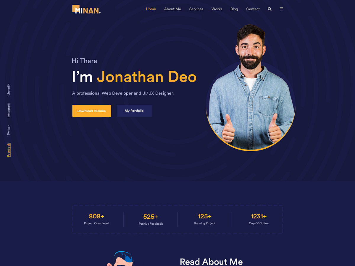 Personal Portfolio Website   Dark Version By Mostofa On Dribbble