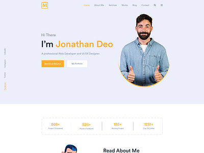 Personal Portfolio Website - Light Version by Mostofa on Dribbble