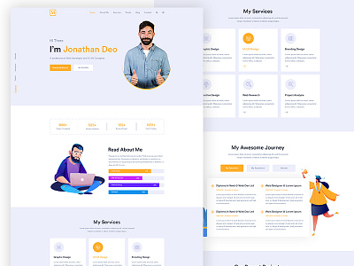 Personal Portfolio Website - Light Version by Mostofa on Dribbble