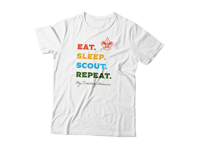 Eat Sleep Scout Repeat rainbow Womens T-shirt Funny 