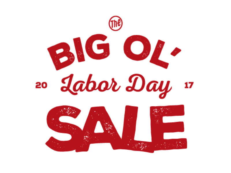 Big Ol' Labor Day Sale Logo animation bounce gif labor day logo mountains red sale