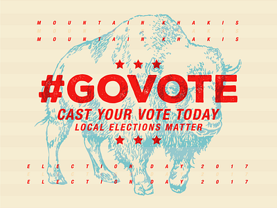 #GoVote america buffalo election freedom go vote local mountain overlay stars stripes vote