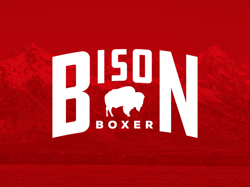 Bison Underwear bison boxers briefs design gif logo mockup mountains nature outdoors red underwear