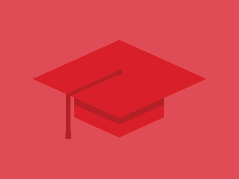 Congrats Class of 2018 animation blue cap design gif graduation hat icon illustration purple red simple
