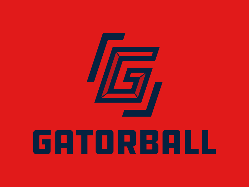 Gatorball Logo Pt 2 alligator animation ball blue branding design football gator gif green icons illustration logo orange red soccer sports typography vector