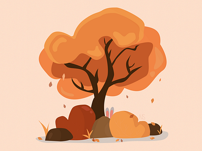Autumn adobe illustrator autumn design illustration leaves mood ui vector