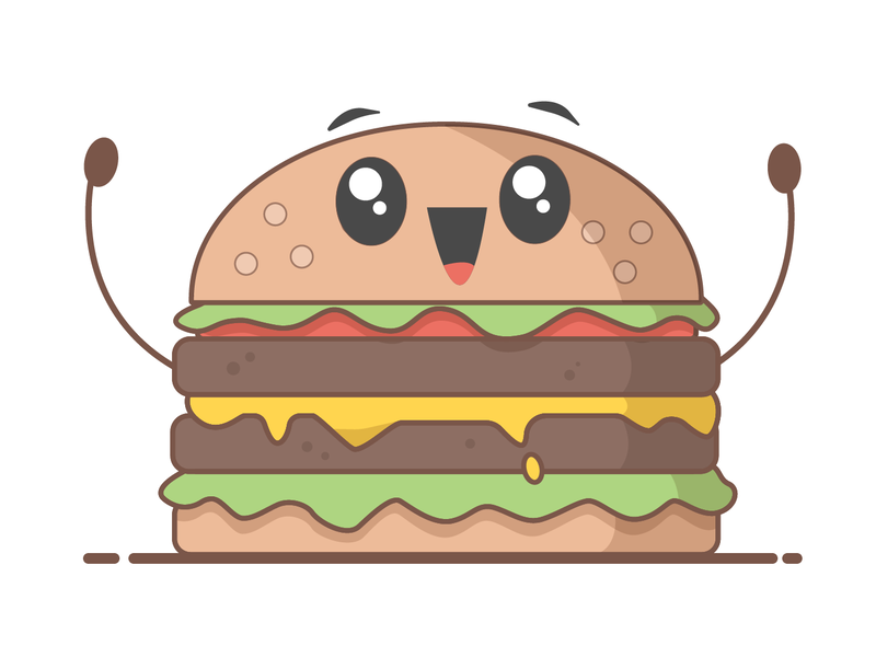 Happy Burger by Nastassia on Dribbble