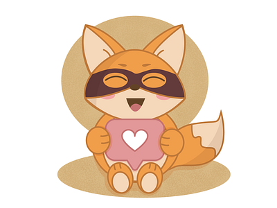 Little Fox adobe illustrator character design fox illustration little fox thief ui vector