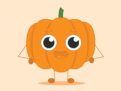 Little Pumpkin adobe illustrator character design food healthy eating healthy food illustration orange pumpkin vector vegan vegetable vegetables