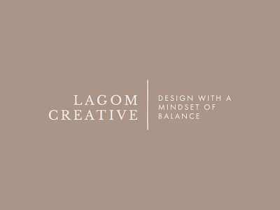 Lagom Creative - Design with a Mindset of Balance branding lagom creative logo logo mark