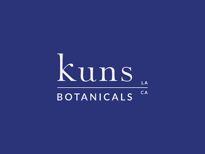 Kuns Botanicals Primary Logo botanicals branding logo logo design minimal design skin care skin care company skin care logo