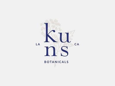 Kuns Botanicals - Illustrated Logo botanicals branding illustration logo natural logo skin care