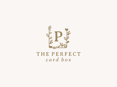 The Perfect Card Box Primary Logo branding identity illustration lagom creative logo design modern p logo wedding branding wedding industry