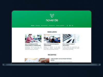 Noverde Blog blog blog design blog graphic clean design green sketch ui