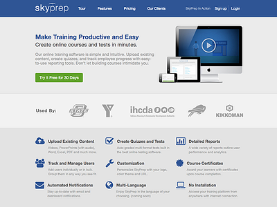 Skyprep Homepage homepage landing page product pitch