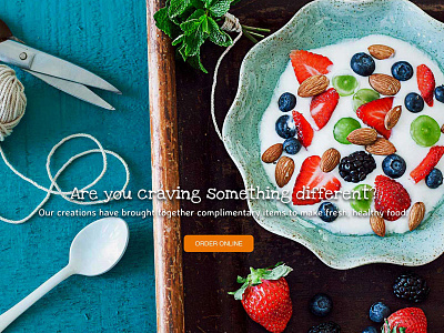 Online Food Ordering Landing page food menu online order