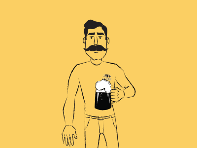 The Drinker beer drinking gif