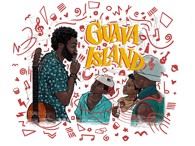 Guava Island : Childish Gambino childish gambino deni donald glover doodle drawing guava island illustration perspective procreate revolution