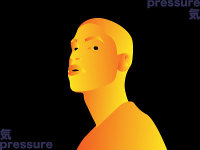 pressure coloful design fine art gradien illustraion minimal people potrait vector