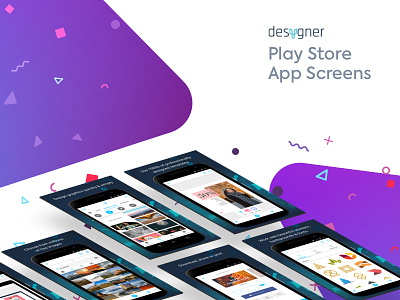 Desygner Play Store App Screens android app desygner playstore screens