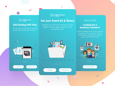 Desygner Onboarding Screens By Shremal Patel On Dribbble Generated by ai, approved by designers. dribbble