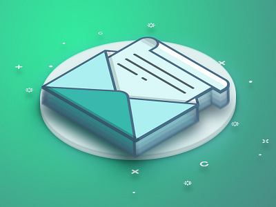 Isometric Mail Icon