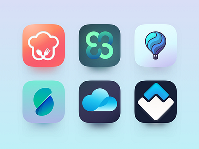 Daily Ui 005 - App Icon app balloon cloud design food gradient icon illustrator logo sketch