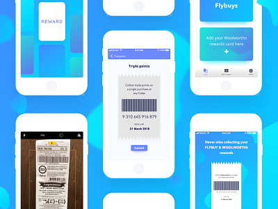 Reward app android app blue coupon gradient ios offers reward uidesign uxdesign