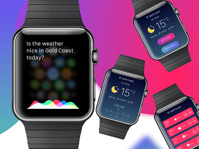 Weather iOS watch using inVsionStudio app interface invision ios shremal watch uidesign weather