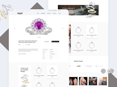 Jewellery E-commerce Website australia design illustration ipad jeweler queensland responsive ring shremal ui uidesign website