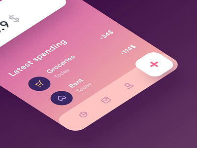 UI Transition Exploration animation app bank css graph html isometric material trends ui wallet app