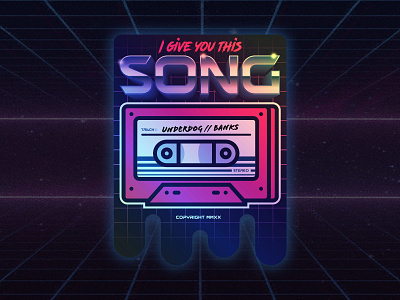 I Give You This Song Sticker cassette cassette tape illustration illustrator music retro song