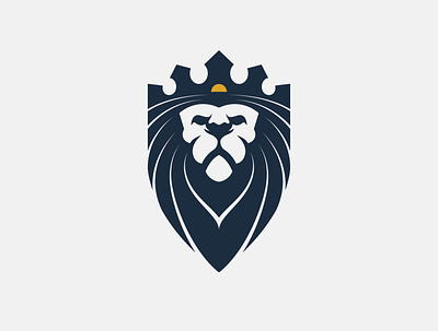 Lion Logo branding crown graphic design illustration illustrator land lion logo real estate realtor
