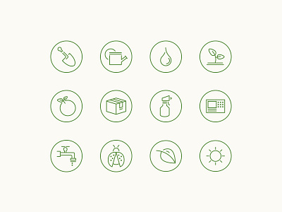 Farming Icons circle farm farming hundred10 icons line simple