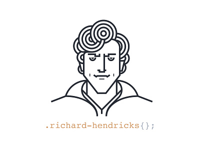 Richard Hendricks character graphic design hbo illustration illustrator pied piper silicon valley