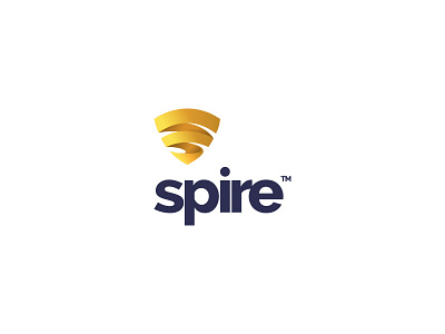 Spire™ finance logo security shield spire