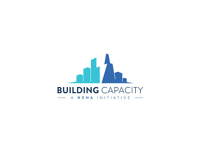 Building Capacity branding building illustration lightning logo