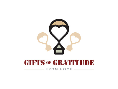 Gifts Of Gratitude From Home care charity heart illustration illustrator logo military