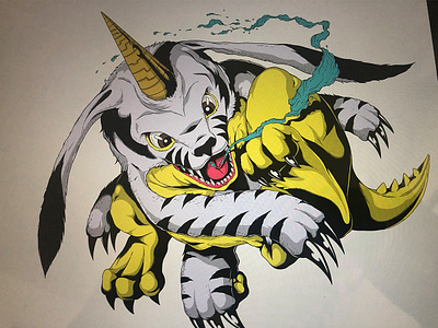 Gabumon Colors colors comic digimon illustration ipad procreate