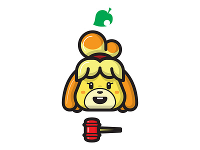 Isabelle animal crossing brothers illustration illustrator smash smash bros smashicons