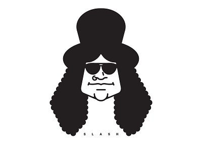 Slash guitar illustration illustrator music portrait vector